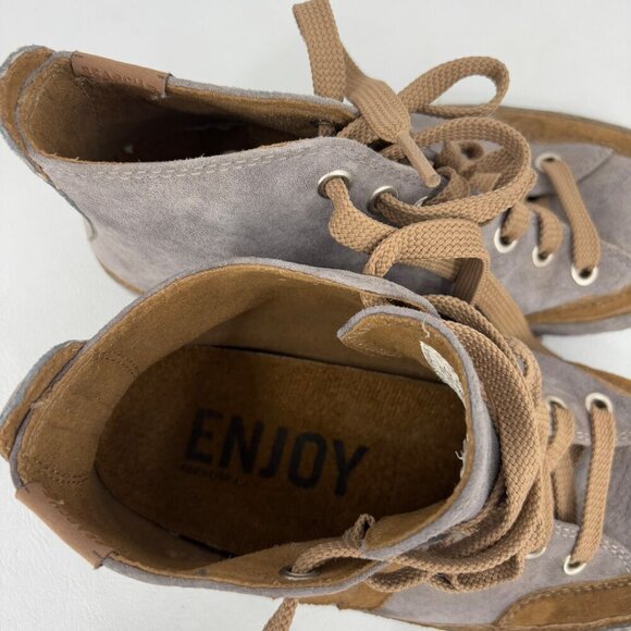 Merrell Leather Mid Top Sneaker Womens Size 6 Gray Brown Suede Lace Up Bootie - Picture 6 of 9